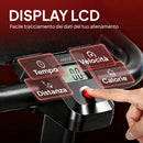Cyclette Magnetica Regolabile 103x49x98-112 cm con Display LCD e Supporto per Tablet in Acciaio e ABS Nero      