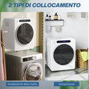 Mini Asciugatrice Elettrica 1000W da 3 kg con Display LED 49x43x61 cm Bianco      