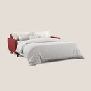 Divano Letto 3 Posti 208x97x96 cm in Tessuto Rosso
