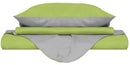 Copripiumino con Sacco e Federe Doubleface Verde Acido\/Grigio Chiaro Varie Misure