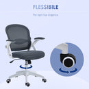 Sedia Operativa da Ufficio 65.5x61.5x88-97.5cm con Schienale a Rete Grigio