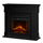 Camino Elettrico da Terra 110x36x100 cm Cambridge In Legno Nero
