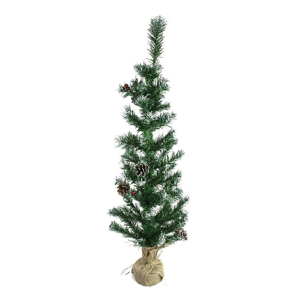 Albero di Natale 90H cm con pigne e base in juta Abete Artificiale acquista