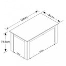 Tavolo Pepper 160x80x75 h cm in Truciolare bilaminato Bianco e Grigio effetto Cemento