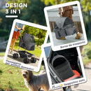 Passeggino per Cani 3 in 1 Pieghevole con Cestino Inferiore Grigio   
