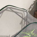 Mini Serra da Giardino 59x39x127 cm con Copertura 3 Ripiani e Porta Avvolgibile in PE Trasparente      