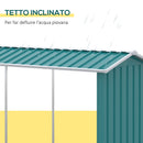 Legnaia 240x 86x160 cm in Acciaio Verde