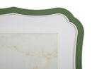 Cornice Margot Verde 22,1x1,4x27,2 cm in Zinco e Vetro Verde e Argento      