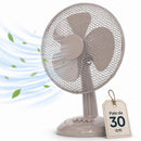 Ventilatore da Tavolo Ø30cm Potenza 35W 3 Velocità Silenzioso Sabbia      