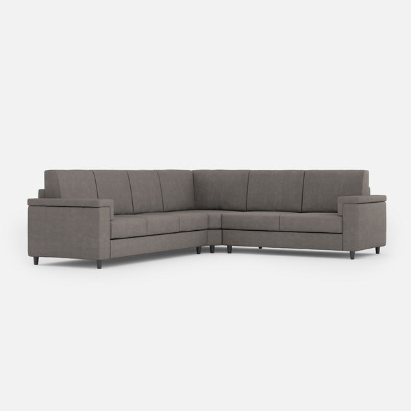 Divano Angolare 6 Posti 286x246x85 cm Marrak in Tessuto Grigio sconto