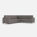 Divano Angolare 6 Posti 286x226x85 cm Marrak in Tessuto Grigio