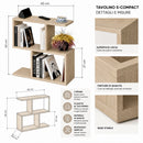 Tavolino da Caffè 60x60x19,5 cm Tavolo S Divano Design Moderno Rovere     