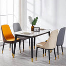 Set 6 Sedie Imbottite 45x42x92 cm in Similpelle Tortora