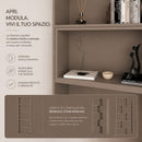 Libreria Modulare Apribile 72x22x200 cm Scaffale Libri Componibile in Legno       
