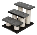 Scala per Gatti Struttura in Legno e Sisal Grigio Scuro 45x35x34 cm 