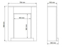Cornice per Camino in Legno MDF 78,6x95,6x30cm Ruby Fires Hamar Bianco