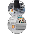 Stufa Elettrica 2 Elementi a Quarzo Scaldino 2 Potenze 400-800W con Manico e Base Pieghevole Bianco      