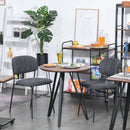 Tavolo Rotondo Ø70 cm in Metallo e Legno MDF Noce