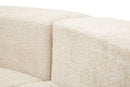 Divano Island Bianco 238x92x78 cm in Spugna e Poliestere Bianco      
