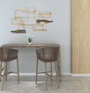 Porta Bottiglie Glam Orizzontale 80x10x50 cm in Ferro Oro