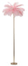 Lampada da Terra Palm Rosa Ø55x160 cm in Ferro e Plastica Rosa e Oro