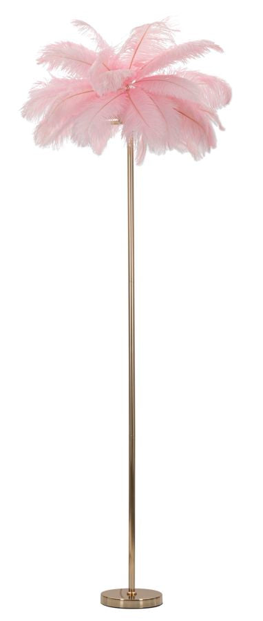 prezzo Lampada da Terra Palm Rosa Ø55x160 cm in Ferro e Plastica Rosa e Oro