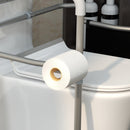 Supporto Water con Braccioli per Anziani e Disabili 67,5x49x68-82 cm con 2 Piedini a Ventosa Argento
