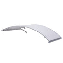 Pensilina Tettoia ad Arco 160x120 cm in Alluminio e Policarbonato Compatto Satinato Opalino Seconda Scelta