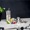Set 14 Pezzi da Cocktail Completo con Shaker Stamper Jigger e Accessori in Acciaio Inox      