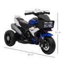 Moto Elettrica per Bambini 6V 3 Ruote Nera e Blu