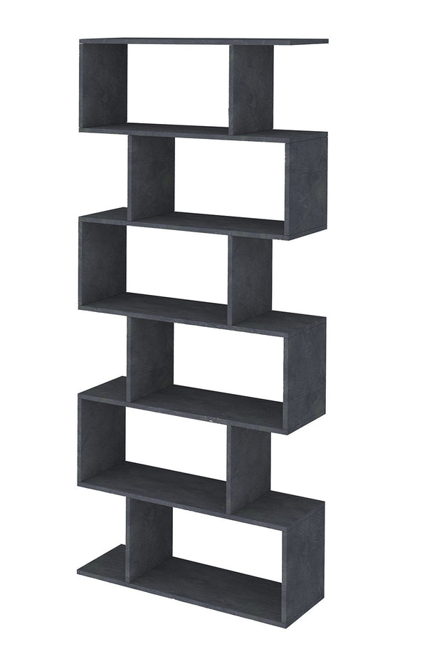 Libreria Moderana 80x24,6x191,8 cm Calli Bianco Lucido e Ardesia sconto