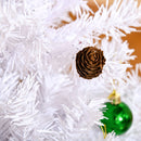 Albero di Natale Artificiale 150 cm 680 Rami Addobbato Bianco 