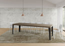  Tavolo Allungabile 200-304x90x77 cm Flame Premium Tortora Telaio Antracite
