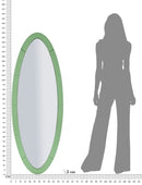 Specchio da Muro Oslo Verde 55x2x150 cm in MDF e Vetro e Specchio Verde      