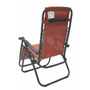 Sedia Sdraio Reclinabile e Richiudibile Rio 65x90x108 cm con Poggiatesta in Poliestere con Struttura in Acciaio Rosso Mélange      