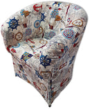 Poltrona Imbottita 65x65x75 cm in Tessuto Renier Nautico