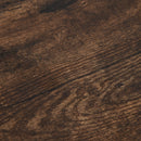 Set Tavolo Alto 100x60x88 cm e 4 Sgabelli in Metallo e Truciolare Marrone