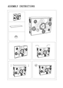 Console Glam Redy 114x41,5x80 cm in Ferro e MDF e Specchio Multicolor      