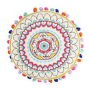 Pouf Tondo Ø40xh30 cm in Velluto Arancione