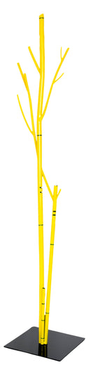 Appendiabiti da Terra 33x33x178 cm in Ferro Battuto Vasconi Bamboo Giallo