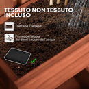 Fioriera Verticale a Doghe 60x16x80 cm con 3 Vasi Rimovibili in Legno di Abete Marrone      