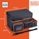 BLACK+DECKER Borsa Organizer Bagagliaio con Tracolla e Portabevande da Viaggio Grigio e Arancione      