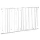 Cancelletto Sicurezza Regolabile per Cani 75-145 cm in Acciaio e ABS Bianco