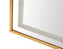 Specchio da Terra LED Simple Arco 50x3x160 cm in Alluminio e Specchio Oro      
