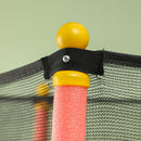 Trampolino Elastico per Bambini da 3 Anni Ø160 cm con Rete di Protezione Rosso e Nero 