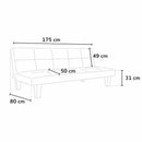 Divano Letto 175x80x69 cm in Similpelle Grigio