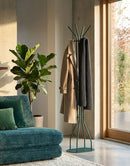 Appendiabiti Saturno Ottanio 45x28x178 cm in Metallo Verde acqua      