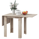 Tavolo a Ribalta per 4 Persone max Impermeabile e Antigraffio 140x70x75 cm in Truciolato Rovere
