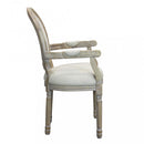 Poltrona Constance in Tessuto 55x46x96 h cm in Legno Beige
