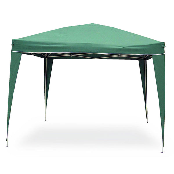 Gazebo Pop Up Pieghevole 3x3 M Richiudibile Struttura in Acciaio Tessuto Verde sconto